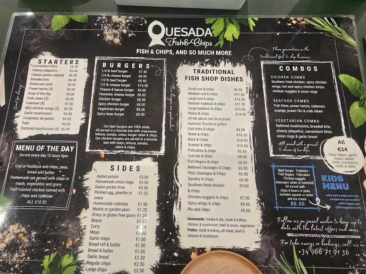 Quesada Fish and Chips Menu - Image 2